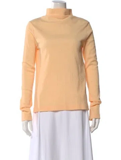 Pre-owned Jil Sander Mock Neck Long Sleeve Top In Orange