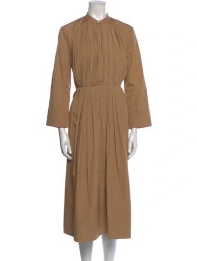 Pre-owned Jil Sander Mock Neck Midi Length Dress In Neutral