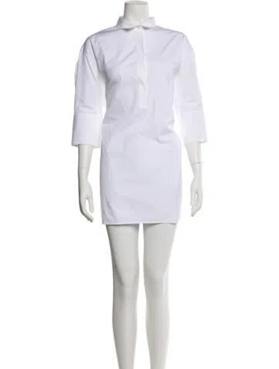 Pre-owned Jil Sander Mock Neck Mini Dress W/ Tags In White