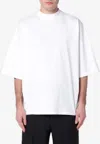Jil Sander Mock-neck Oversized T-shirt In White