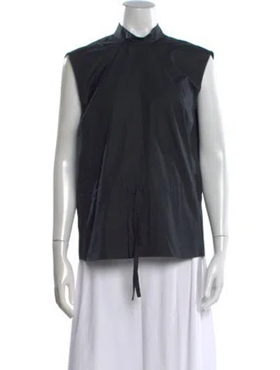 Pre-owned Jil Sander Mock Neck Sleeveless Top In Black