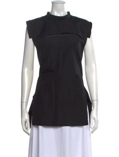 Pre-owned Jil Sander Mock Neck Sleeveless Top In Black