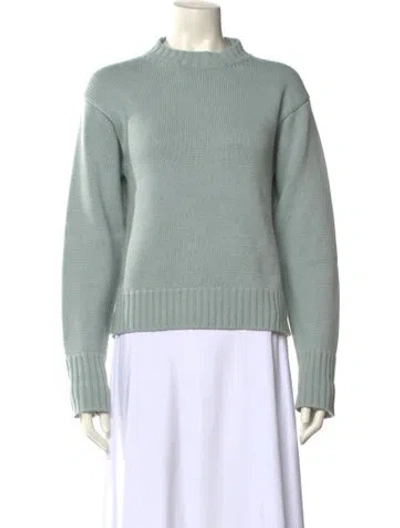 Pre-owned Jil Sander Mock Neck Sweater In Blue