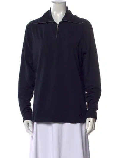 Pre-owned Jil Sander Mock Neck Sweater In Blue