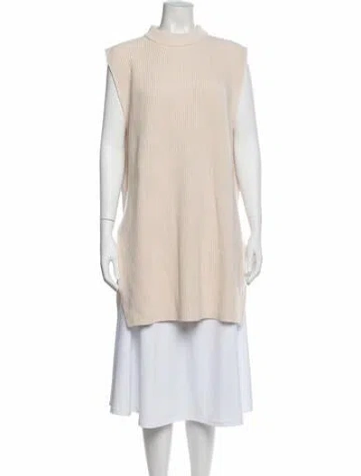 Pre-owned Jil Sander Mock Neck Sweater In Neutral