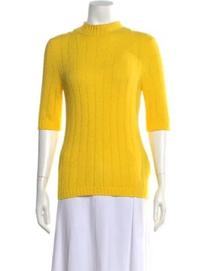 Pre-owned Jil Sander Mock Neck Sweater In Yellow