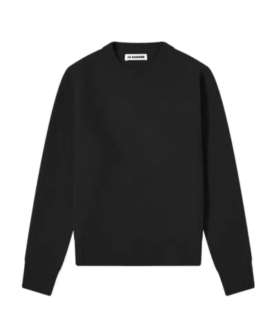 Jil Sander Mock-neck Wool Jumper In Black