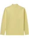 Jil Sander Mock-neck Wool Jumper In Yellow