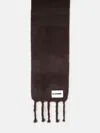 Jil Sander Mohair And Chocolate Wool Scarf In Brown