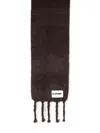 Jil Sander Mohair And Chocolate Wool Scarf Men In Brown