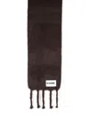 Jil Sander Mohair And Chocolate Wool Scarf Men In Brown