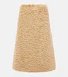 Jil Sander Mohair And Cotton Skirt In Brown