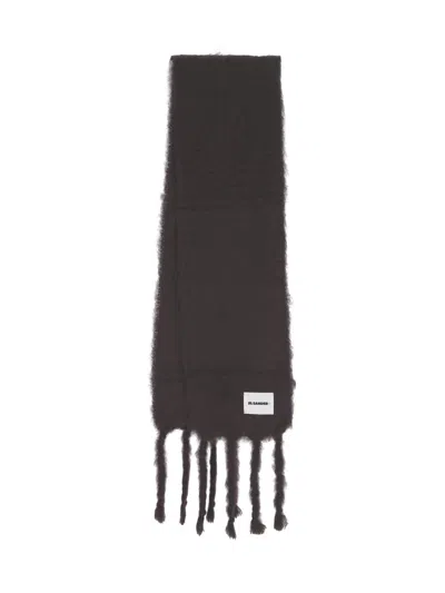 JIL SANDER MOHAIR AND WOOL BLEND SCARF