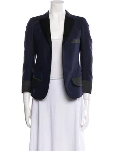 Pre-owned Jil Sander Mohair Blazer In Blue