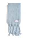 Jil Sander Men Sky Mohair And Wool Blend Scarf