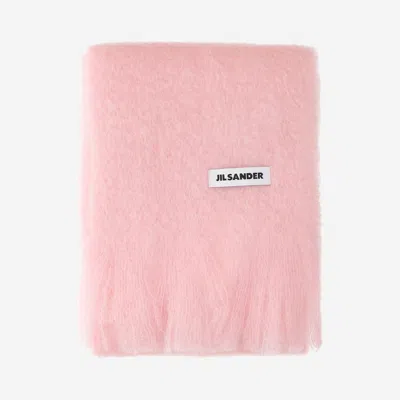 Jil Sander Mohair Blend Scarf In Pink