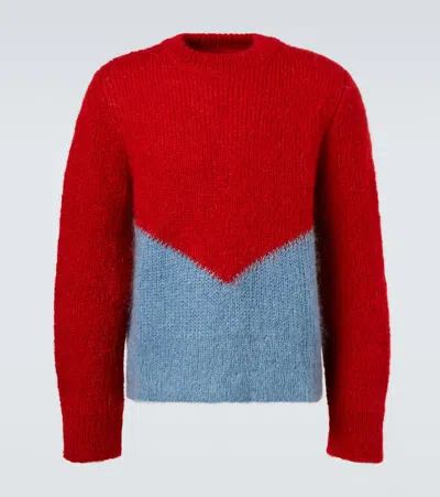 Jil Sander Mohair-blend Sweater In Red
