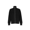 Jil Sander Black Wool Sweather With Zip Up Element