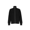 Jil Sander Black Wool Sweather With Zip Up Element