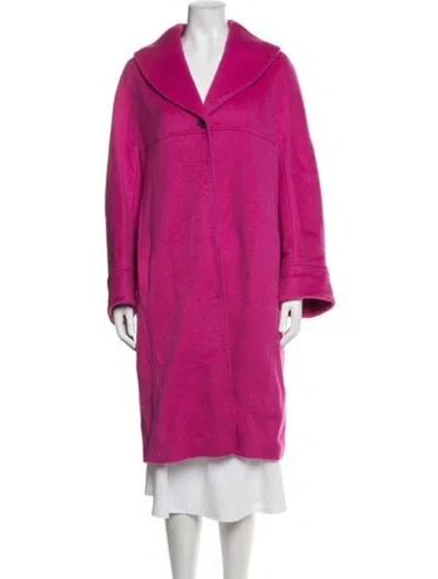 Pre-owned Jil Sander Mohair Coat In Pink