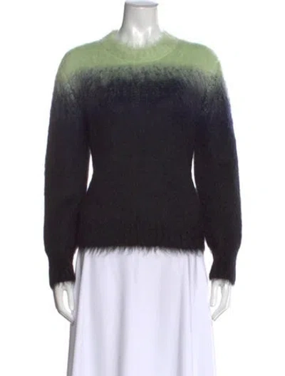 Pre-owned Jil Sander Mohair Colorblock Pattern Sweater W/ Tags In Black
