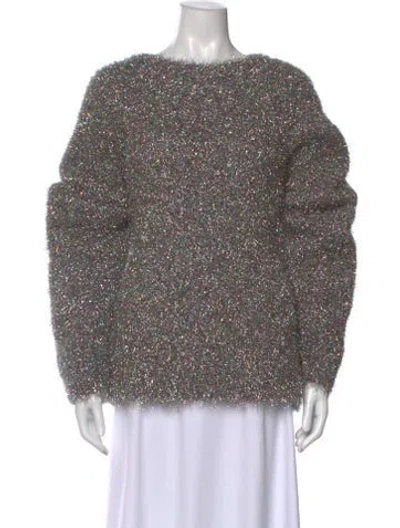 Pre-owned Jil Sander Mohair Crew Neck Top In Blue