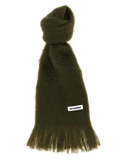 Jil Sander Mohair Scarf Scarves And Foulards Green