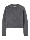 Jil Sander Brushed-finish Crew-neck Jumper In Gris