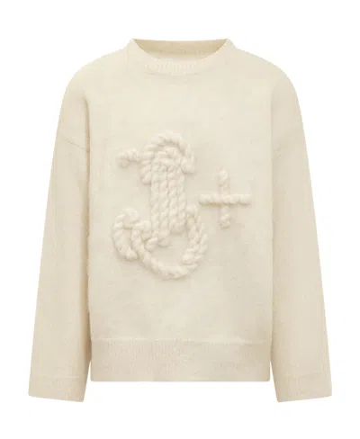 JIL SANDER JIL SANDER LOGO INTARSIA-KNIT JUMPER