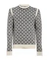 Jil Sander Monogram Virgin Wool Jumper In White