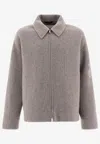 Jil Sander Monogram Zip-up Wool Jacket