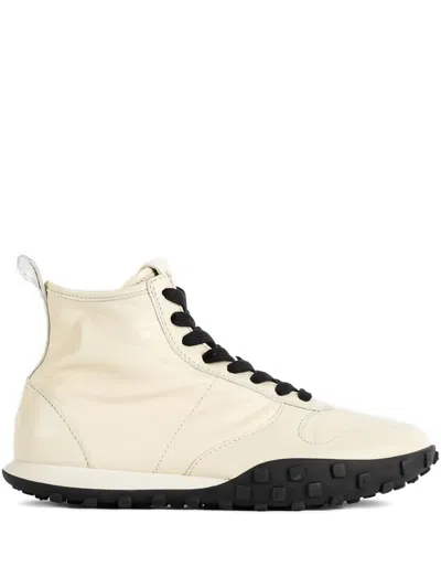 Jil Sander Moon High-top Leather Sneakers In Neutral