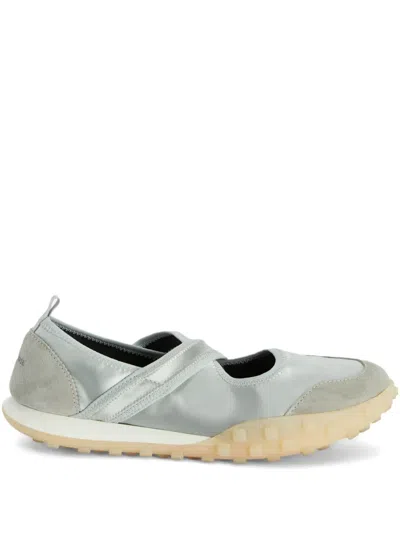 Jil Sander Moon Round-toe Ballerina In Gray