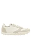 Jil Sander Women White Leather And Suede Moon Sneakers In Beige