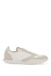 Jil Sander White Leather And Suede Moon Sneakers In Neutral