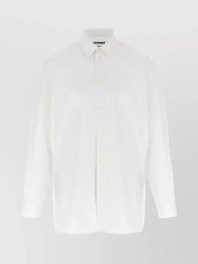Jil Sander "morning Thursday" Button-down Collar Shirt In White