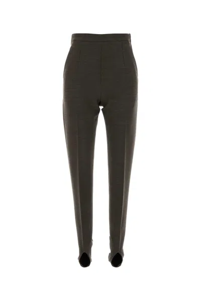 Jil Sander Wool-blend Stretch-gabardine Straight-leg Stirrup Pants In Brown