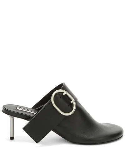 JIL SANDER MULE SHOE BY JIL SANDER,J15WP0170.P8175 001 BLACK