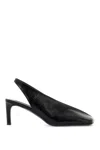 Jil Sander 75mm Square-toe Leather Pumps In Black