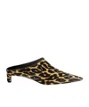 Jil Sander Pointy Leopard-print Calf Hair Mules In Multi