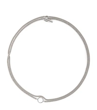 Jil Sander Multi-chain Necklace In Gray