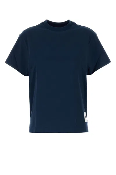 Jil Sander Set Of Cotton T-shirts With Short Sleeves In Blue