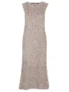 Jil Sander Multicolor Polyester Blend Dress In Neutral