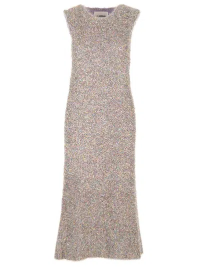 Jil Sander Multicolor Polyester Blend Dress In Neutral