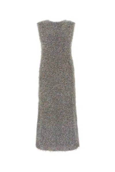 JIL SANDER MULTICOLOR POLYESTER BLEND DRESS