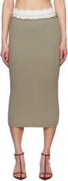 Jil Sander Multicolor Three Layers Midi Skirt In 370 (100+057+315)
