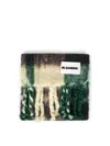 Jil Sander Printed Wool Scarf In Multicolour