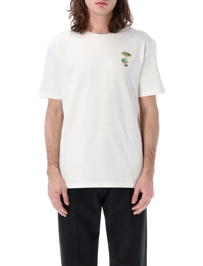 Jil Sander Mushroom Embroidered White T-shirt For Men