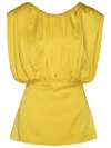 Jil Sander Women's Back Slit Gathered Top In Yellow