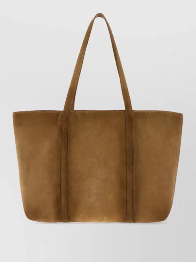 Jil Sander Na Leather Tote Bag In Brown